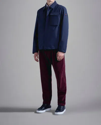 Paul & Shark Save The Sea Re 4x4 Stretch Typhoon Shacket In Navy In Blue