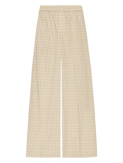 Kenzo Pattern-jacquard Trousers In Neutrals
