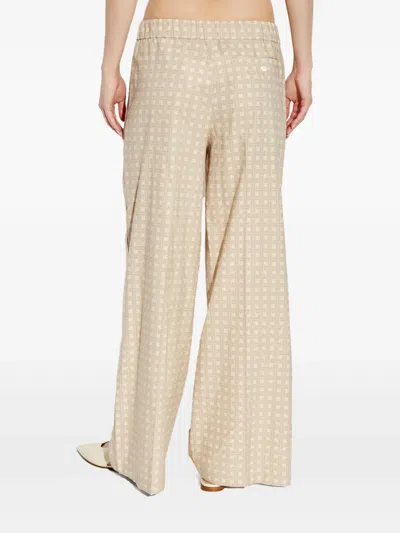 Kenzo Pattern-jacquard Trousers In Neutrals