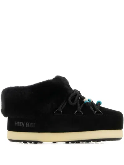 人造皮草边饰穆勒鞋