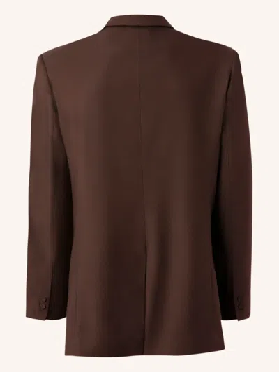 Misci Wool Blazer In Brown