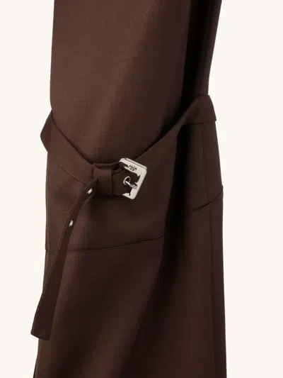 Misci Wool Straight-leg Trousers In Brown