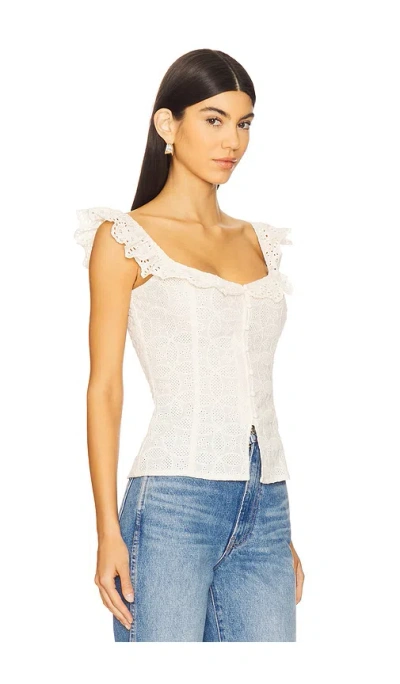 Line & Dot Aurelia Top In Ecru
