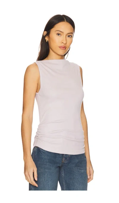 Michael Stars Coco Ruched Top In Cement