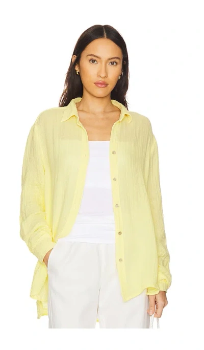 Michael Stars Leo Button Down Shirt In Lemonade