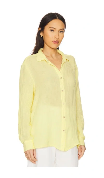 Michael Stars Leo Button Down Shirt In Lemonade