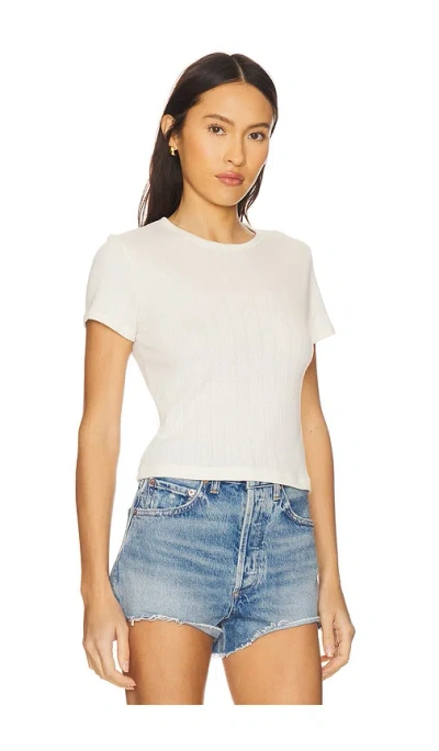 Rails Muse Pointelle Tee In Ivory