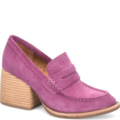 Kork-ease Modeste Suede High-heeled Loafer In Purple Mulberry In Multi