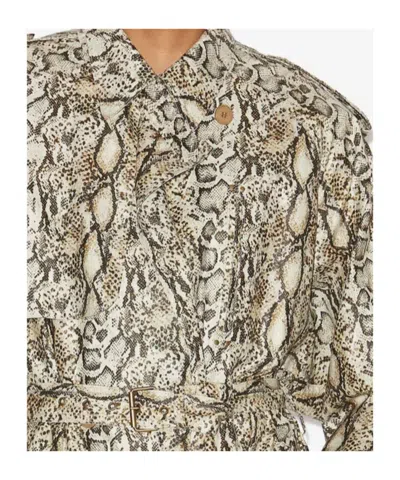 Isabel Marant Beige Freanne Trench Coat In Natural