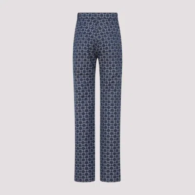 Givenchy High-waisted Tapered Jeans With Distinctive Pattern In Blue