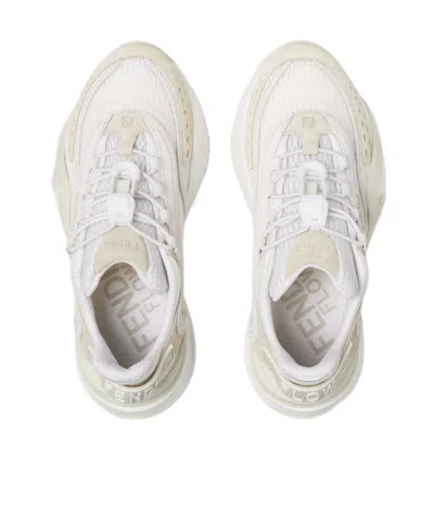 Fendi Women's Luxurious Calf Leather Sneakers In Animal Print