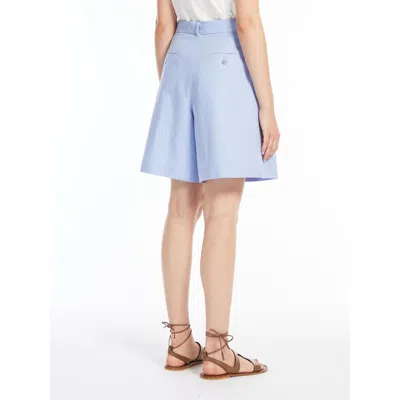 Weekend Max Mara Belt Loop Shorts In Blue