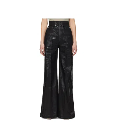 Rick Owens Drkshdw Black Hollywood Dirt Cooper Jeans In 09 Black