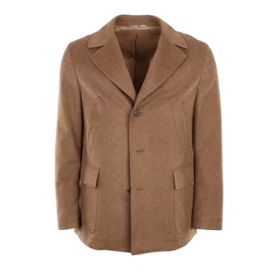 Ravazzolo Men's Cashmere Swing Coat In Vicuna In Brown