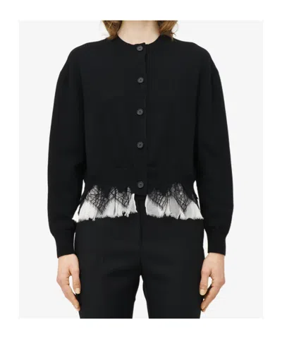 Alexander Mcqueen Alexander Mc Queen Black Ivory Wool Cashmere Cardigan