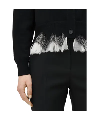 Alexander Mcqueen Alexander Mc Queen Black Ivory Wool Cashmere Cardigan