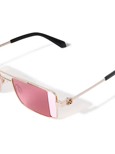 Off-white Rectangular Sunglasses In Pink