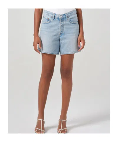 Agolde V-waist Short In Blue