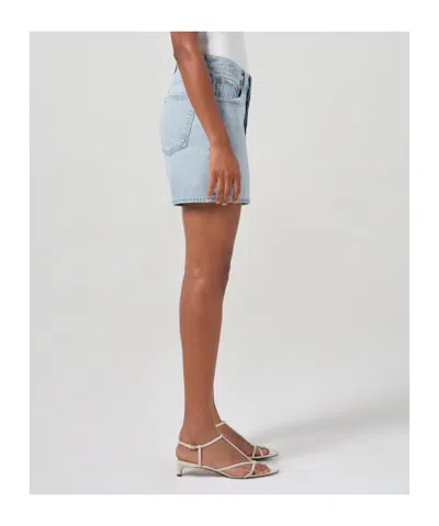 Agolde V-waist Short In Blue