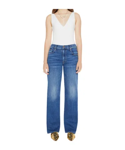 Mother The Mid Rise Maven Sneak Over The Top In Blue