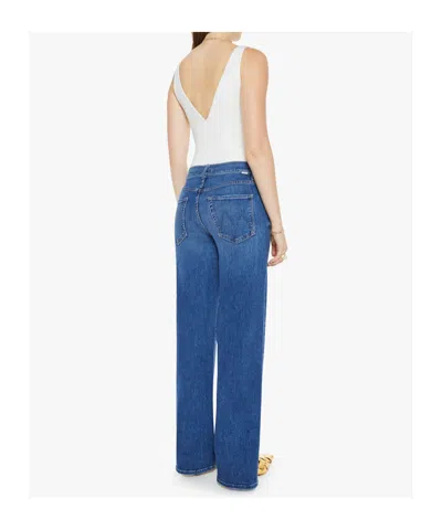 Mother The Mid Rise Maven Sneak Over The Top In Blue