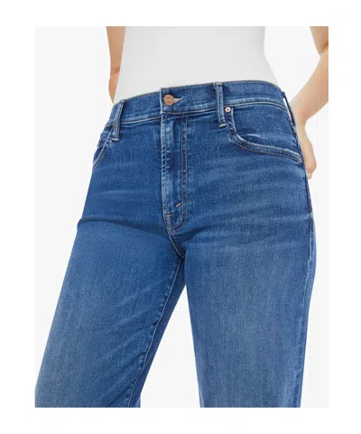 Mother The Mid Rise Maven Sneak Over The Top In Blue