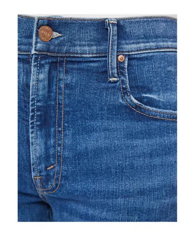 Mother The Mid Rise Maven Sneak Over The Top In Blue