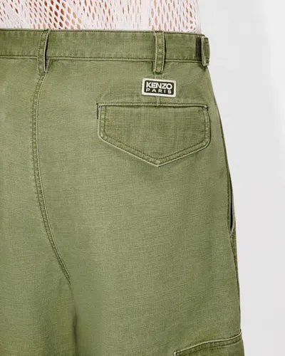 Kenzo Belt Loops Slacks In Green