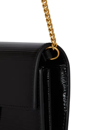 Balmain 'b-buzz' Black Leather Crossbody Bag