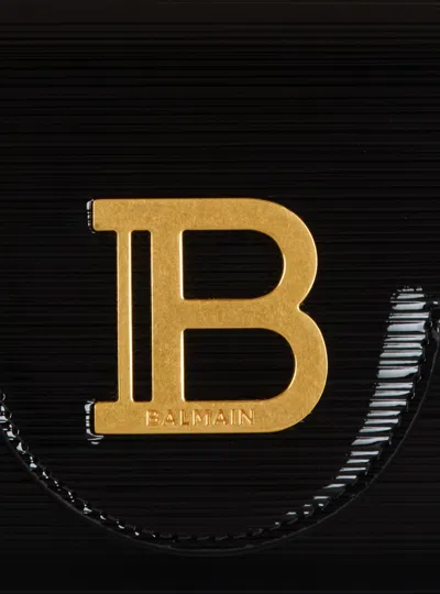 Balmain 'b-buzz' Black Leather Crossbody Bag