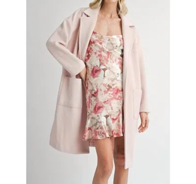 Sadie & Sage Hayley Open Coat In Light Pink In Pink