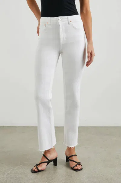 Rails Sunset Crop Flare Jeans In Salt White In Multi