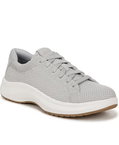 Dr. Scholl's Women's Feel Nice Plantar Faciitis Lace Up Sneakers In Vapor Grey Fabric