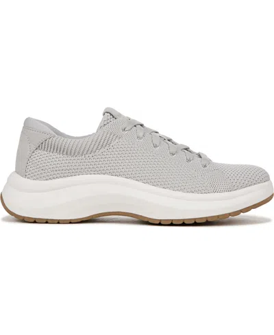 Dr. Scholl's Women's Feel Nice Plantar Faciitis Lace Up Sneakers In Vapor Grey Fabric