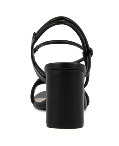 Sugar Women's Neeve 2 Open Toe Strappy Block Heel Dress Sandals In Black