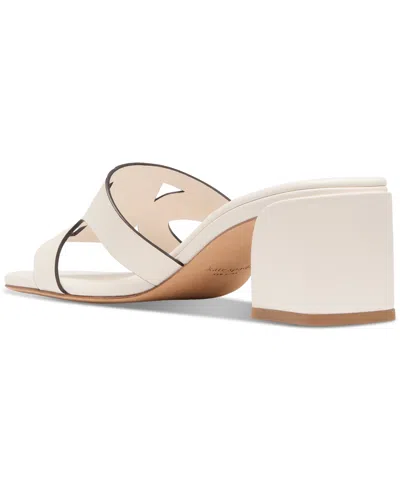Kate Spade Duo Block Heel Sandals In Cream