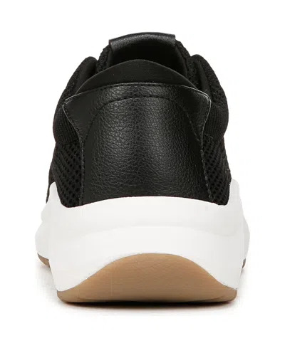 Dr. Scholl's Women's Feel Nice Plantar Faciitis Lace Up Sneakers In Black Fabric