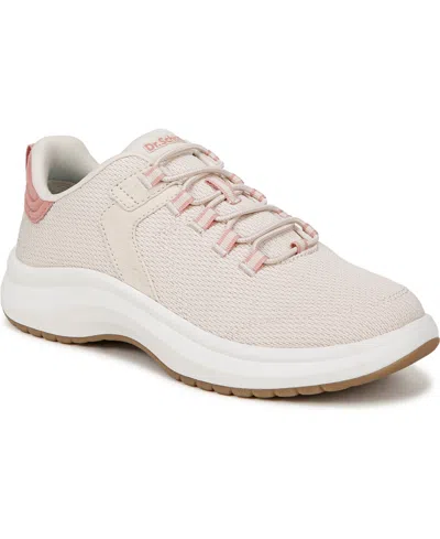 Dr. Scholl's Women's Feel At Ease Plantar Fasciitis Slip On Sneakers In Beige Fabric