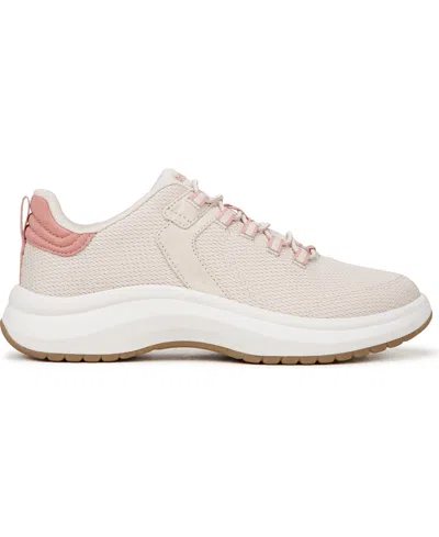 Dr. Scholl's Women's Feel At Ease Plantar Fasciitis Slip On Sneakers In Beige Fabric