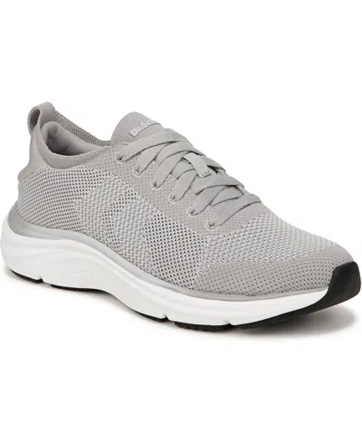 Dr. Scholl's Women's Feel Support Washable Lace Up Sneakers In Light Grey Fabric