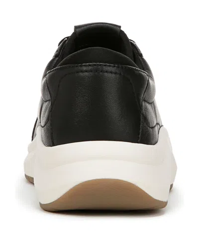 Dr. Scholl's Women's Feel Good Plantar Fasciitis Lace Up Sneakers In Black Leather