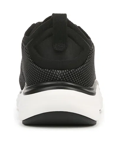 Dr. Scholl's Women's Feel Support Washable Lace Up Sneakers In Black Fabric