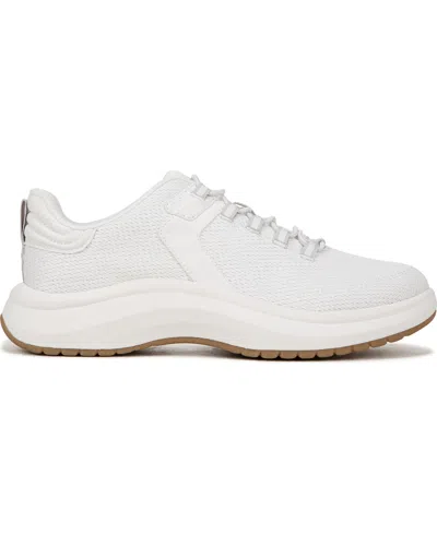 Dr. Scholl's Women's Feel At Ease Plantar Fasciitis Slip On Sneakers In White Fabric