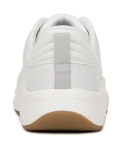 Dr. Scholl's Women's Feel At Ease Plantar Fasciitis Slip On Sneakers In White Fabric