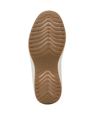 Dr. Scholl's Women's Feel At Ease Plantar Fasciitis Slip On Sneakers In White Fabric