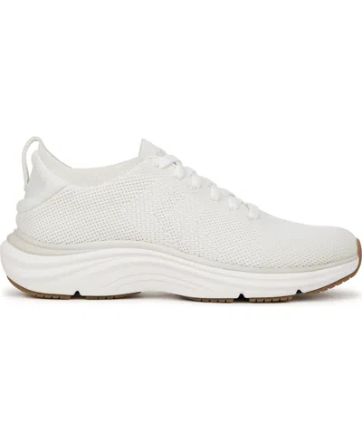 Dr. Scholl's Women's Feel Support Washable Lace Up Sneakers In White Fabric