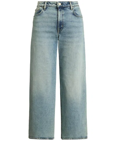 Ralph Lauren Women's High-rise Wide-leg Cropped Jeans In Blue