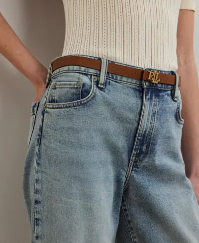 Ralph Lauren Women's High-rise Wide-leg Cropped Jeans In Blue