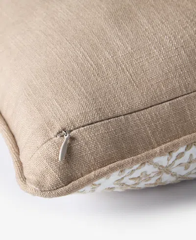 Charter Club Embroidered Tiles Decorative Pillow, 20" X 20", Exclusively At Macy's In Sesame