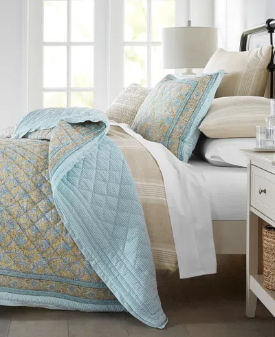 Charter Club Embroidered Tiles Decorative Pillow, 20" X 20", Exclusively At Macy's In Sesame